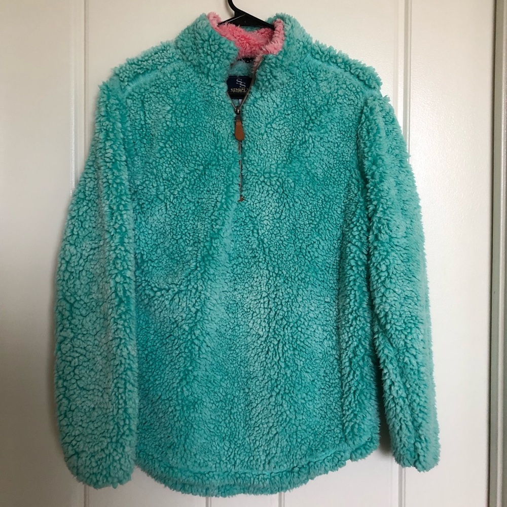 Mint and Pink Simply Southern Sherpa